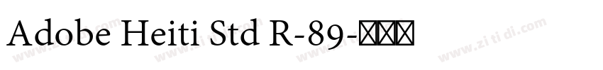 Adobe Heiti Std R-89字体转换